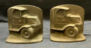 Pair Vintage Iron Automobile Bookends