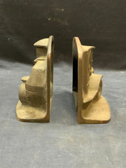 Pair Vintage Iron Automobile Bookends