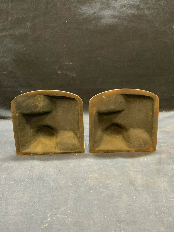 Pair Vintage Iron Automobile Bookends