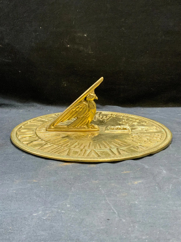 Heavy Brass Grim Reaper & Bird Sundial