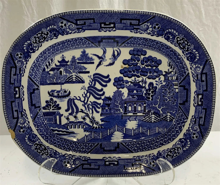 Vintage English Ceramic Willow Platter