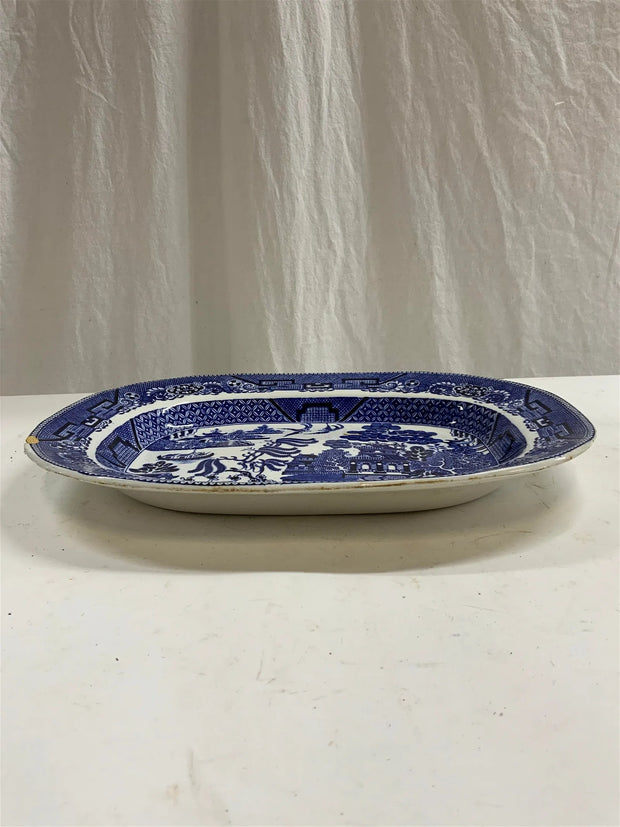 Vintage English Ceramic Willow Platter