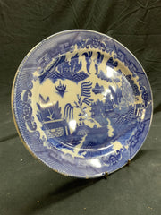 Blue Willow Asian Porcelain Oval Serving Dish