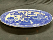 Blue Willow Asian Porcelain Oval Serving Dish