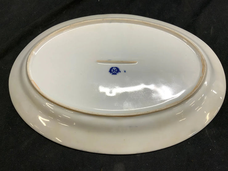 Blue Willow Asian Porcelain Oval Serving Dish