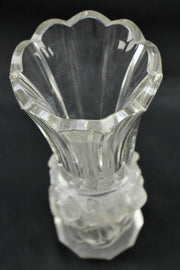 Molded Glass Vase with Rose Details