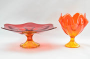 Vibrant Orange Glass Dishes