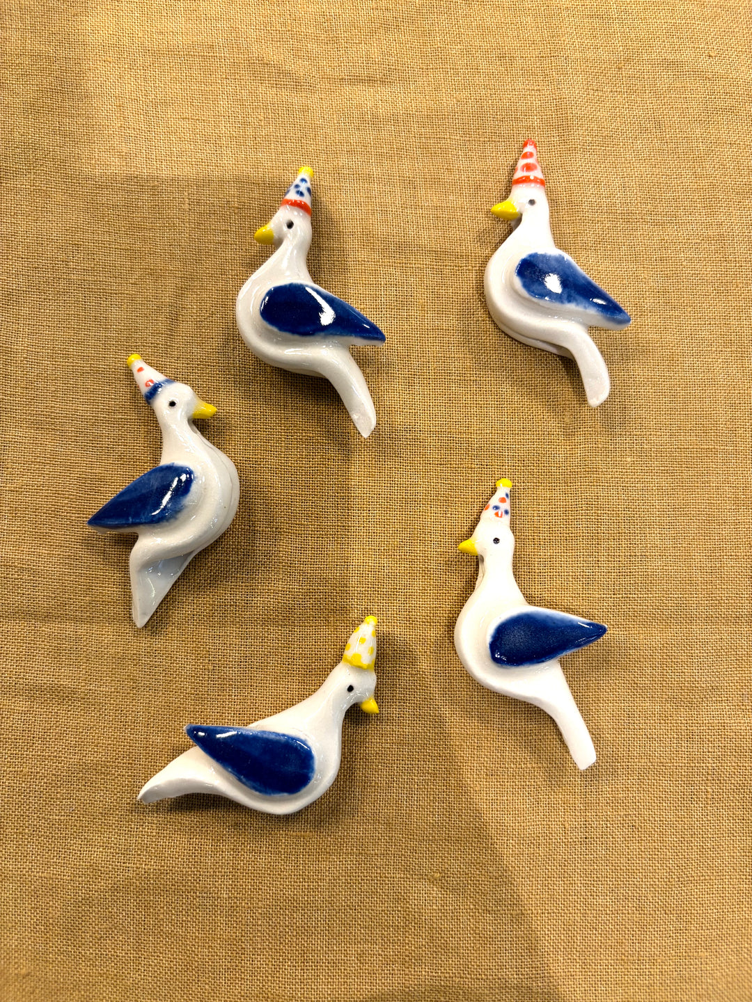 Porcelain Pigeon Magnets
