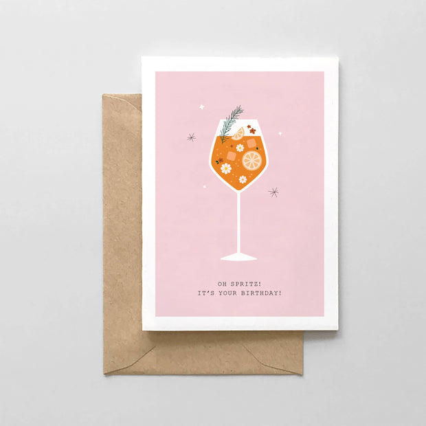 Oh Spritz! It's Your Birthday! Aperol Spritz Card