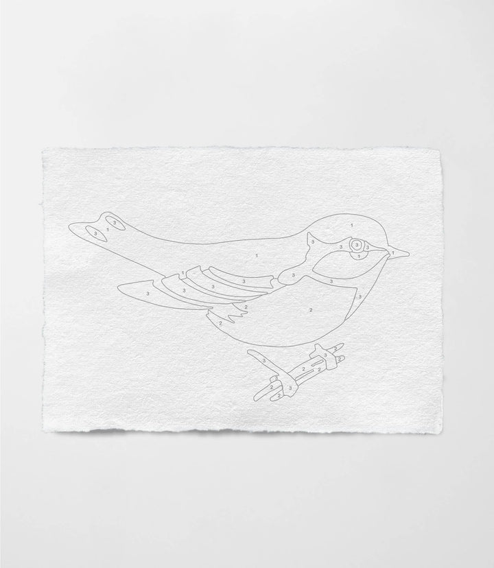 Bird Study: Goldfinch Modern Paint By Numbers Kit