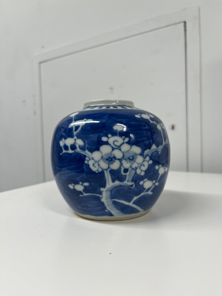 Japanese Blue & White Round Vase