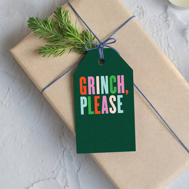 Grinch Please Gift Tags -  Set of 6