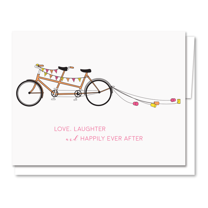 Wedding Bike - Letterpress Congratulations Card