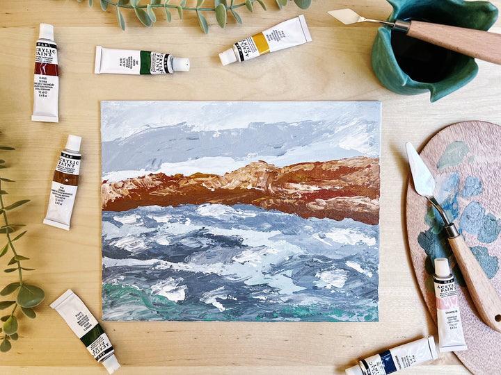 Coastal Cliffs (palette knife) Painting Kit