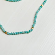 Amazonite & Gold Vermeil Necklace