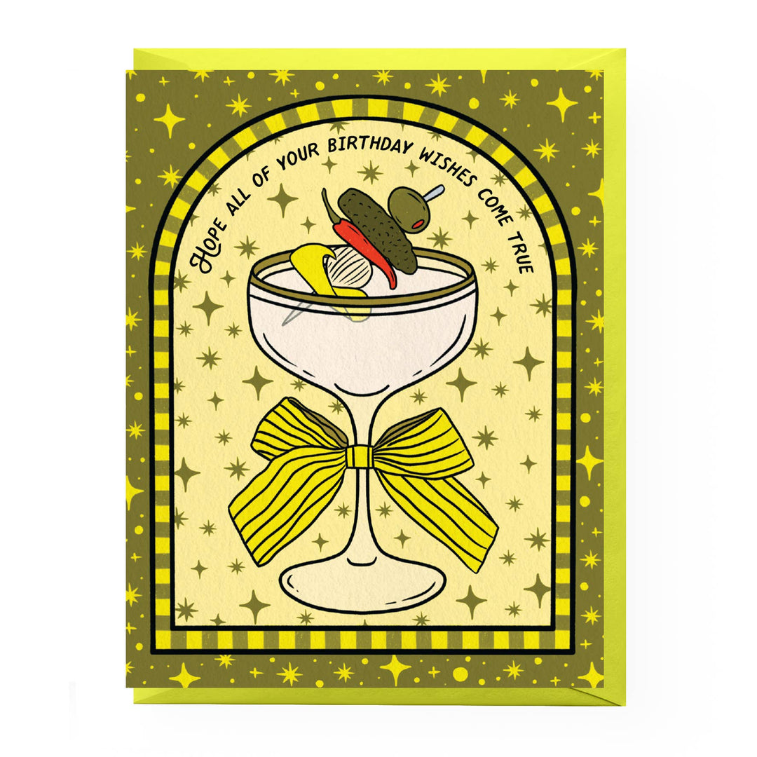 Extra Dirty Martini Birthday Card