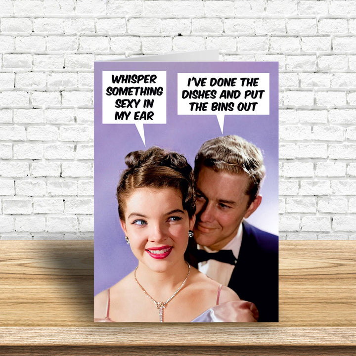 Whisper something sexy Valentines Greeting Card