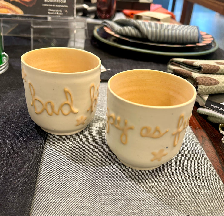 Cream Words & Doodles Cup