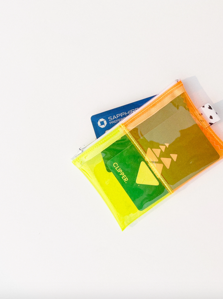 Orange & Yellow Vinyl Wallet