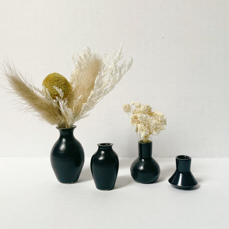 Black Matte Mini Vases