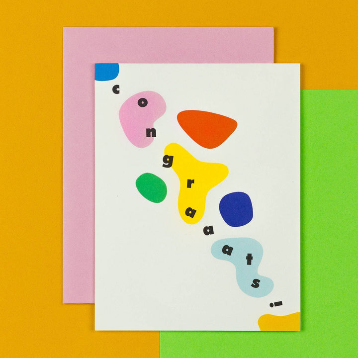 Congraaats! • Abstract Shapes Congrats Card