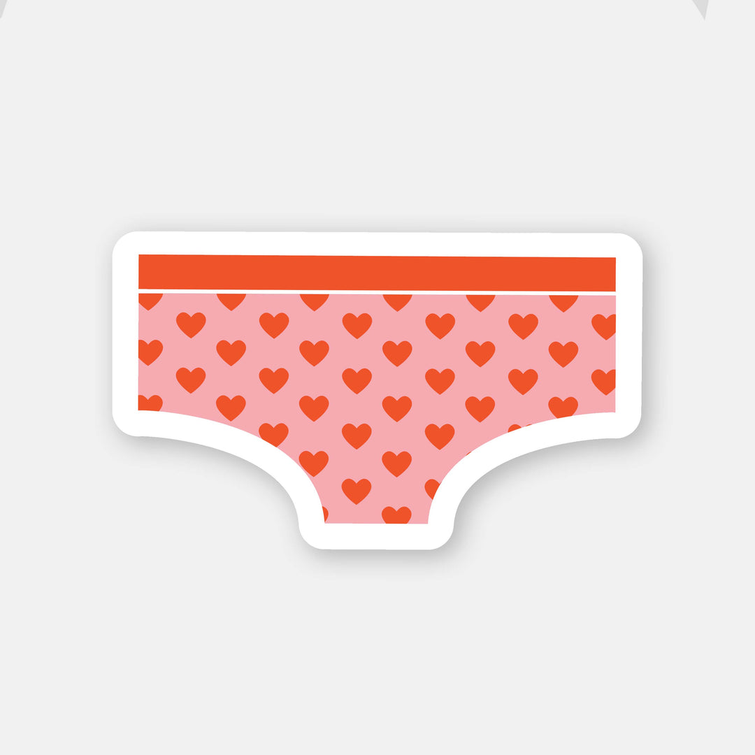 Valentine's Day Undies Vinyl Sticker