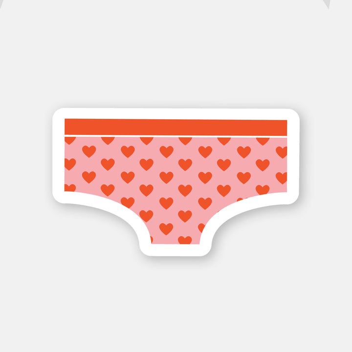 Valentine's Day Undies Vinyl Sticker