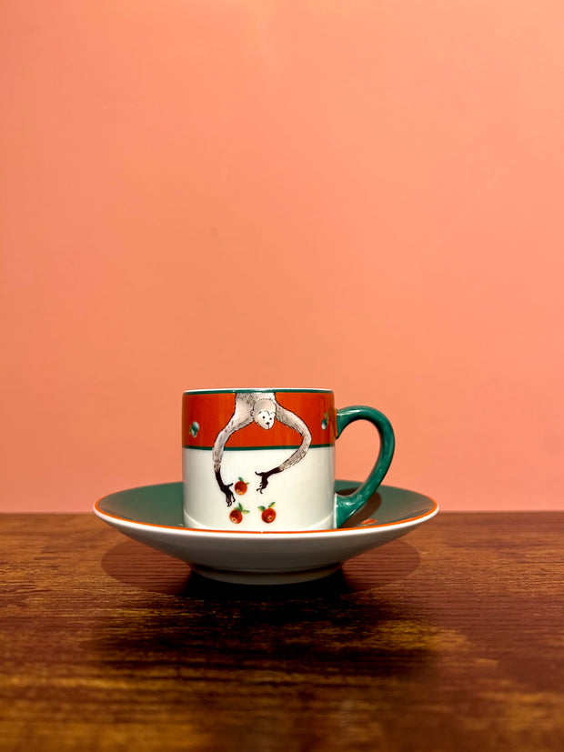 Monkey Apple Teacup & Saucer