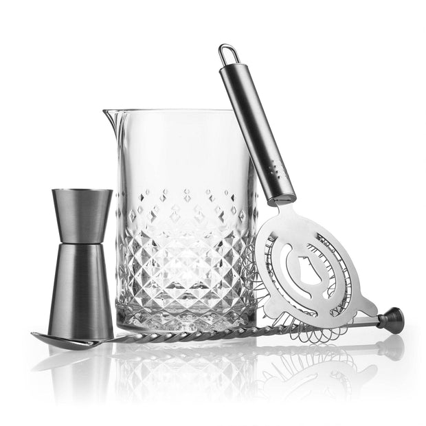 Libbey Classic Cocktail Carats 4-Piece Bar Mixing Set