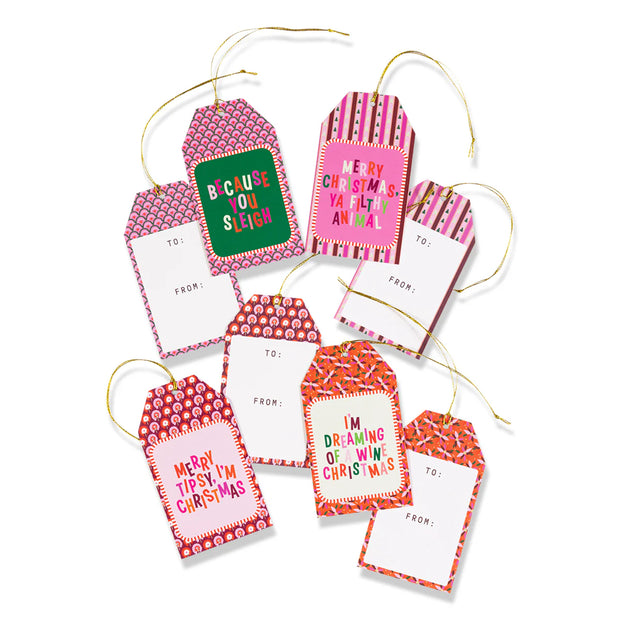 GIFT TAG S/8 - BOOZE SET