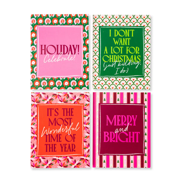 BOXED GREETING CARD S/8 - HOLIDAY CLASSIC