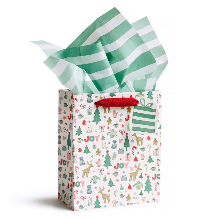 Green and White Stripe Tissue Paper