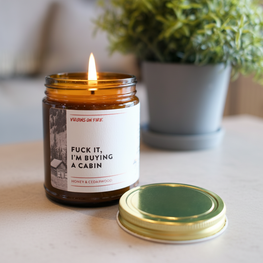 FUCK IT, I'M BUYING A CABIN Honey (#1 Best Seller) 🏡 Candle