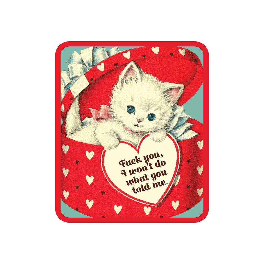 Fuck You Kitty Cat Swear Funny High Quality Vinyl Sticker