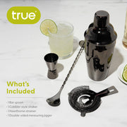 Stainless Steel Barware Set of 4 ASSORTED COLORS