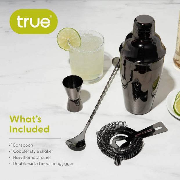 Stainless Steel Barware Set of 4 ASSORTED COLORS