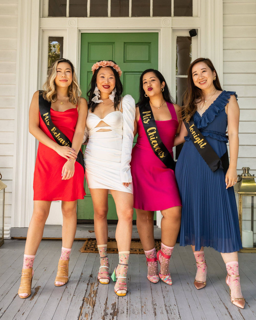 Cherry Blossom Sheer Crew Sock