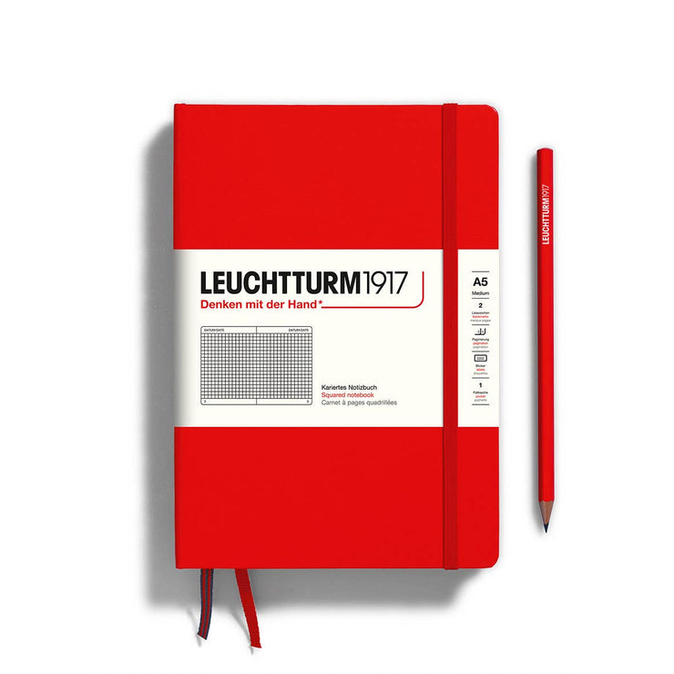 Notebooks - Medium (A5): Ruled / Hardcover / Port red