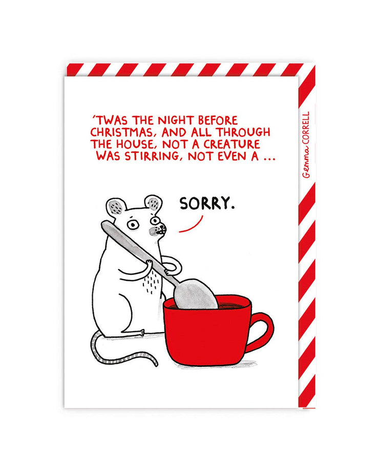 Twas The Night Before Christmas Greeting Card Square (832)