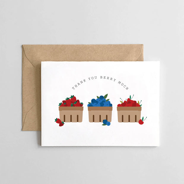 Thank You Berry Much - Greeting Card