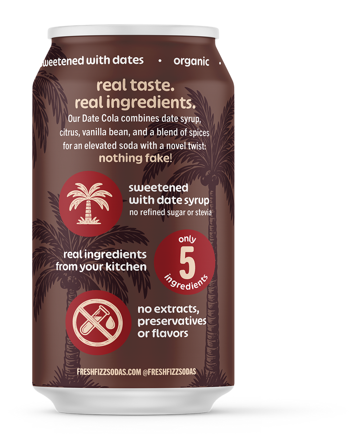 Date Cola - Natural Soda (12-Pack)