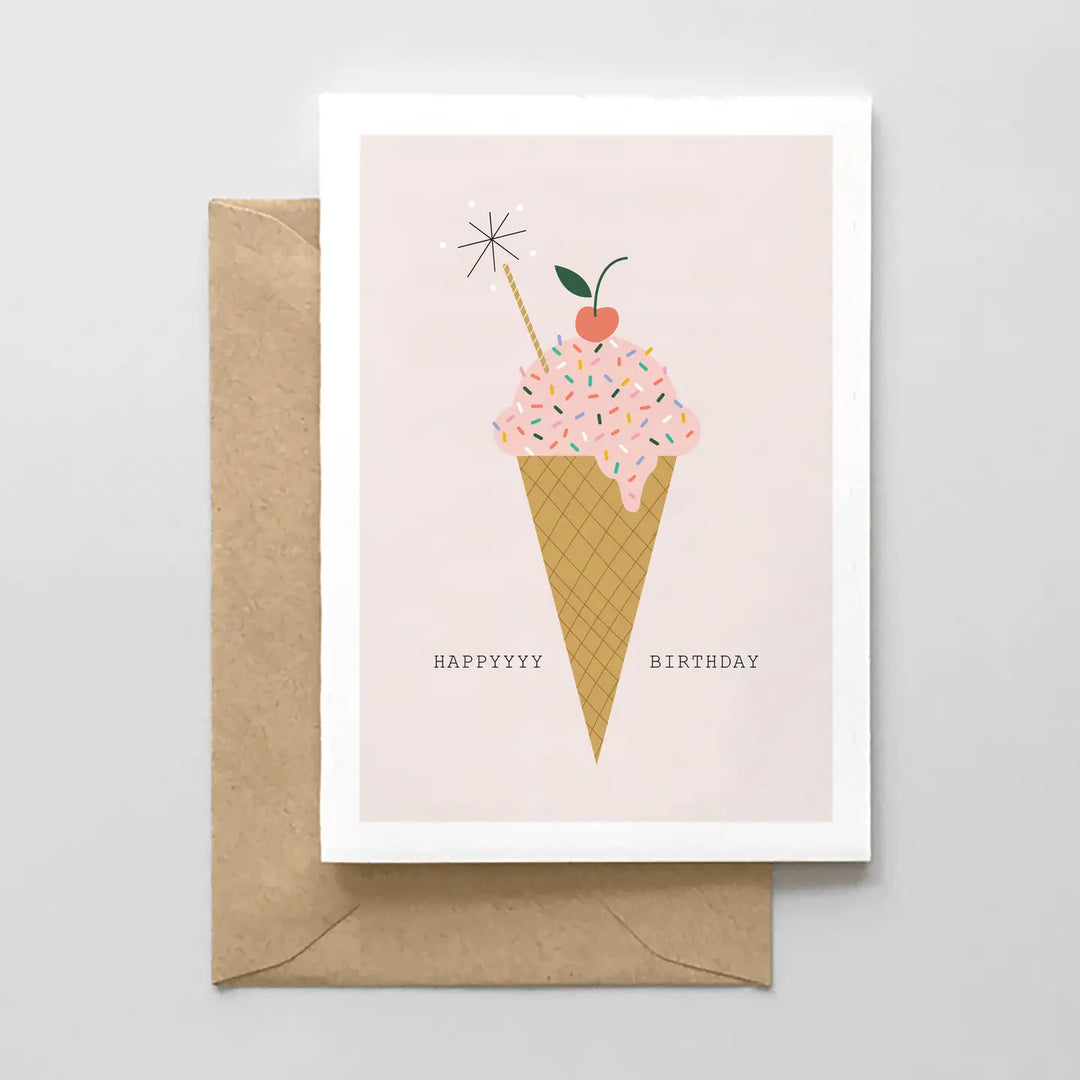 Happy Birthday Ice Cream Cone
