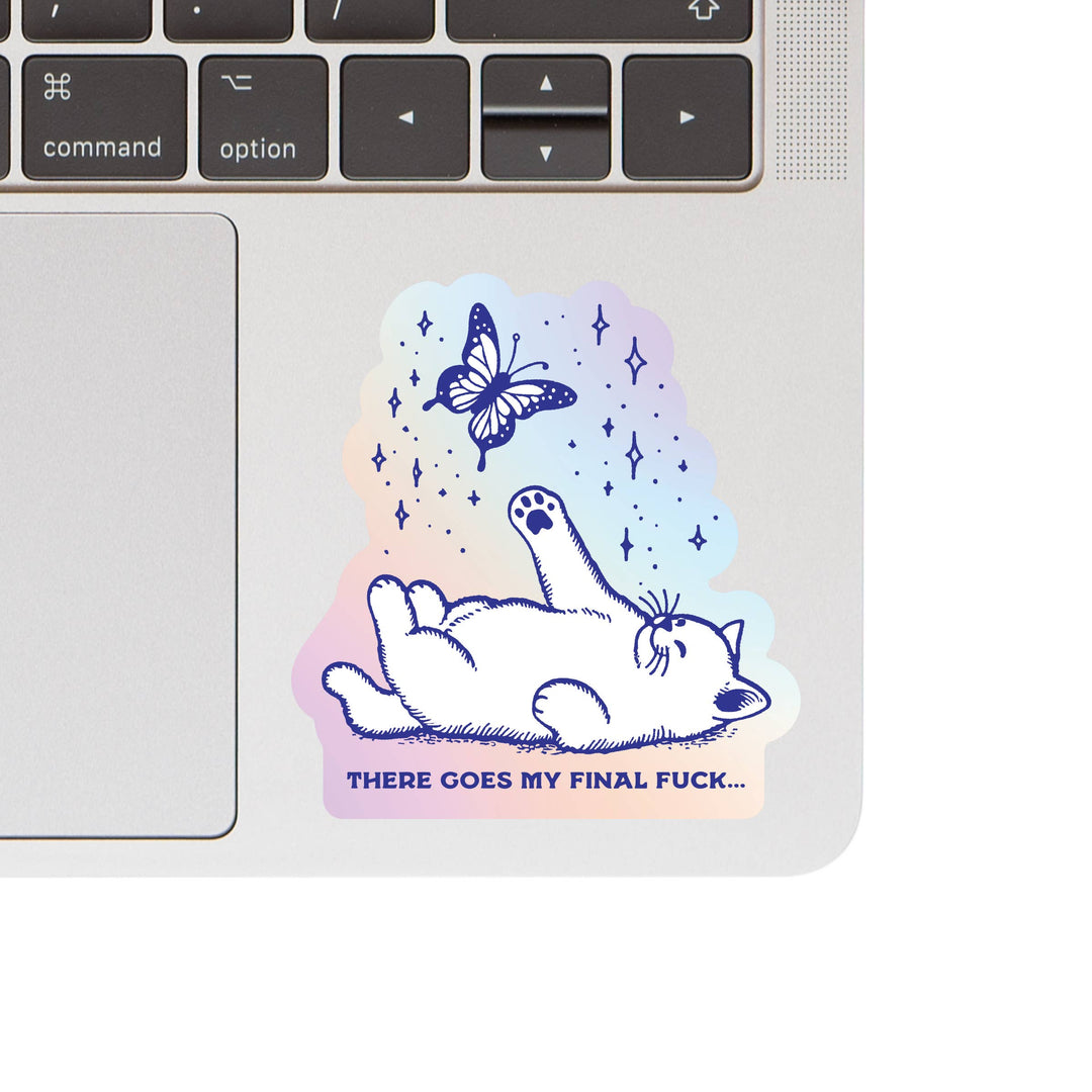 Final Fuck Kitty Cat Swear High Quality Vinyl Sticker