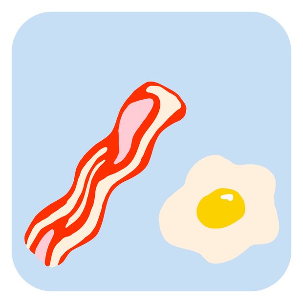 Bacon & Egg Buddies Iron-On