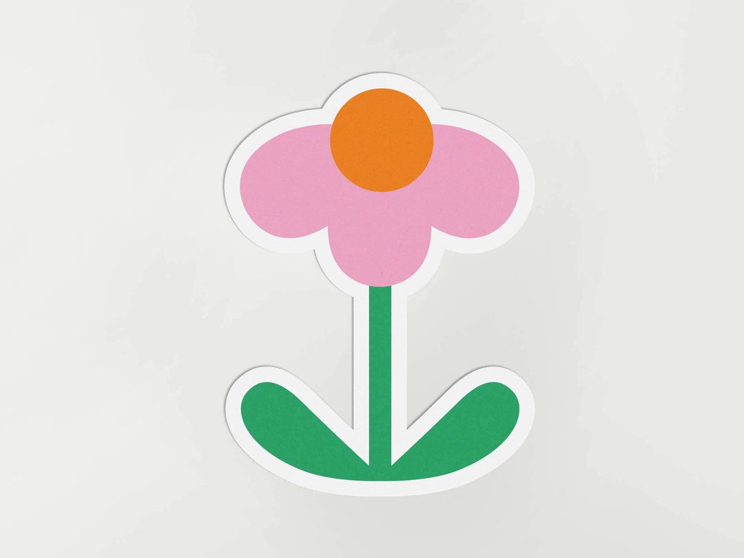 Flower Bud Die Cut Sticker
