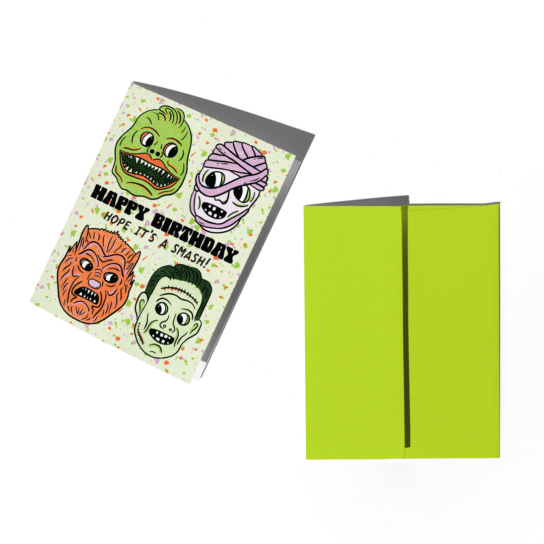 Monster Mask Birthday Card