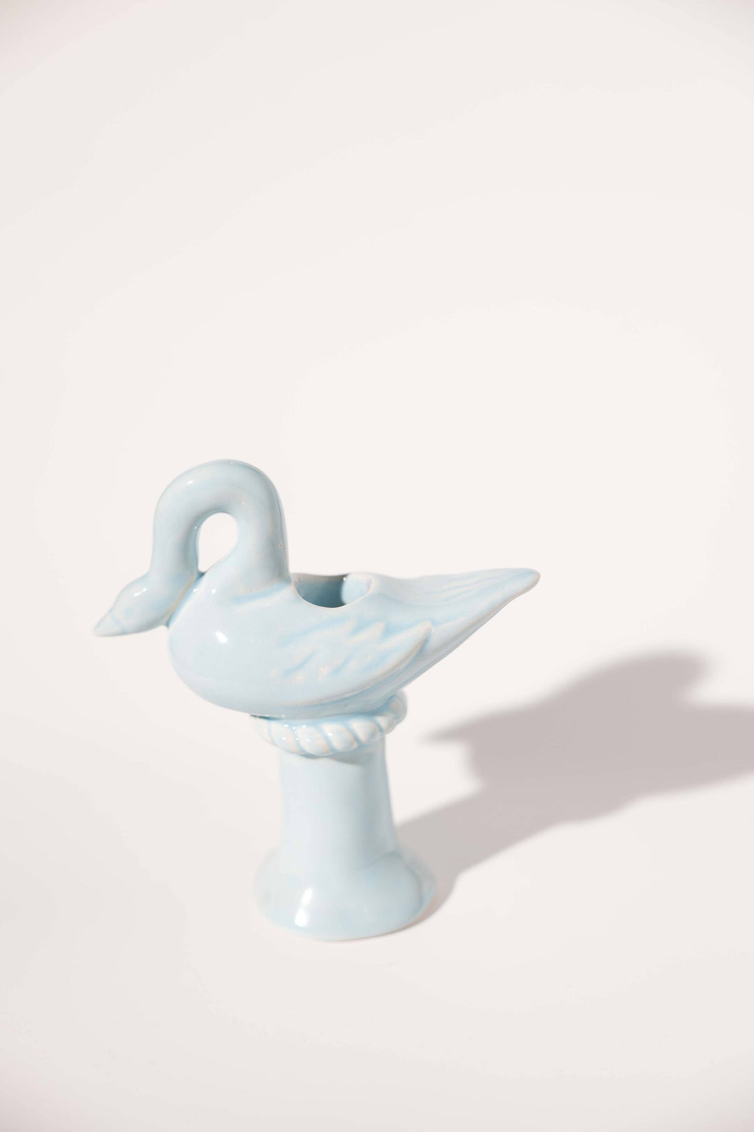 Nordic Swan Candlestick Holder | Blue