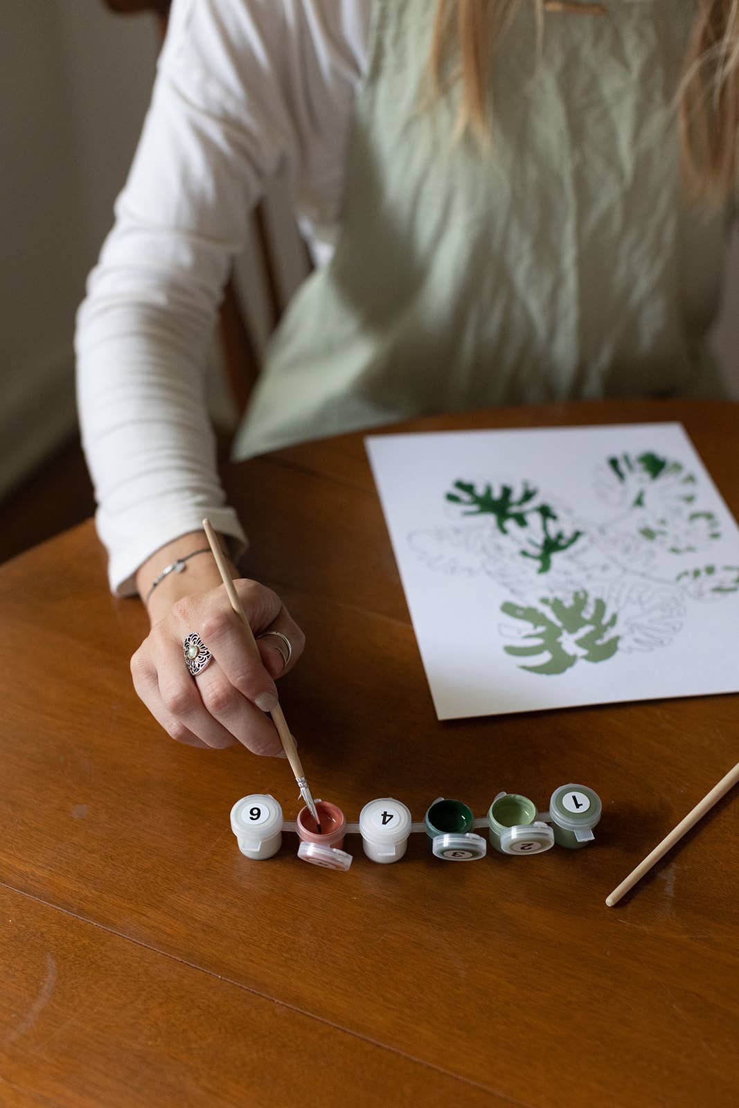 Zinnia Blooms Paint-By-Numbers Kit