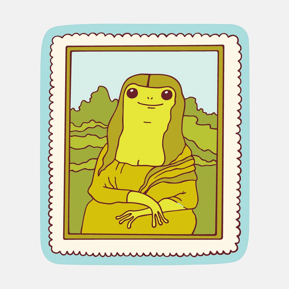 Mona Lisa Froggy Sticker