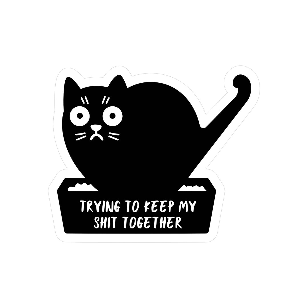 Funny Swear Cat Litter Shit High Quality Vinyl Sticker